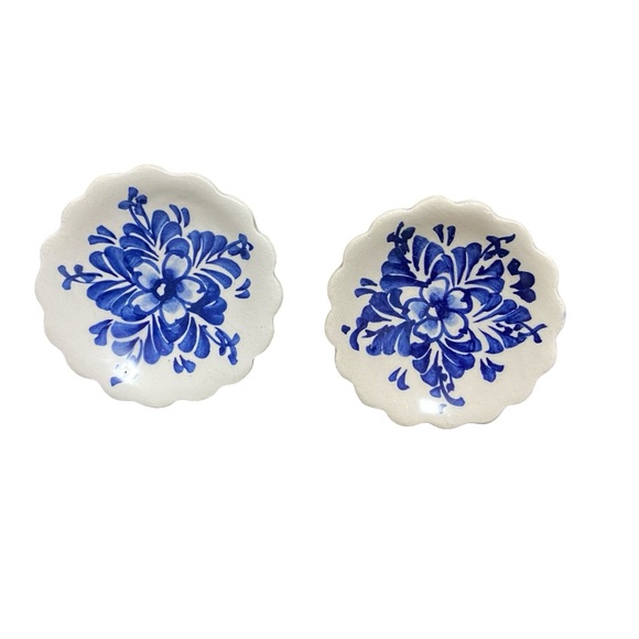 Vintage Miniature Tea Set 8 Piece Blue Floral Doll House Collectible - Picture 10 of 16